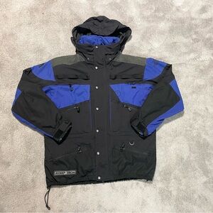 Vintage 90s The North Face Steep Tech Jacket Blue Black Scott Schmidt XL RARE